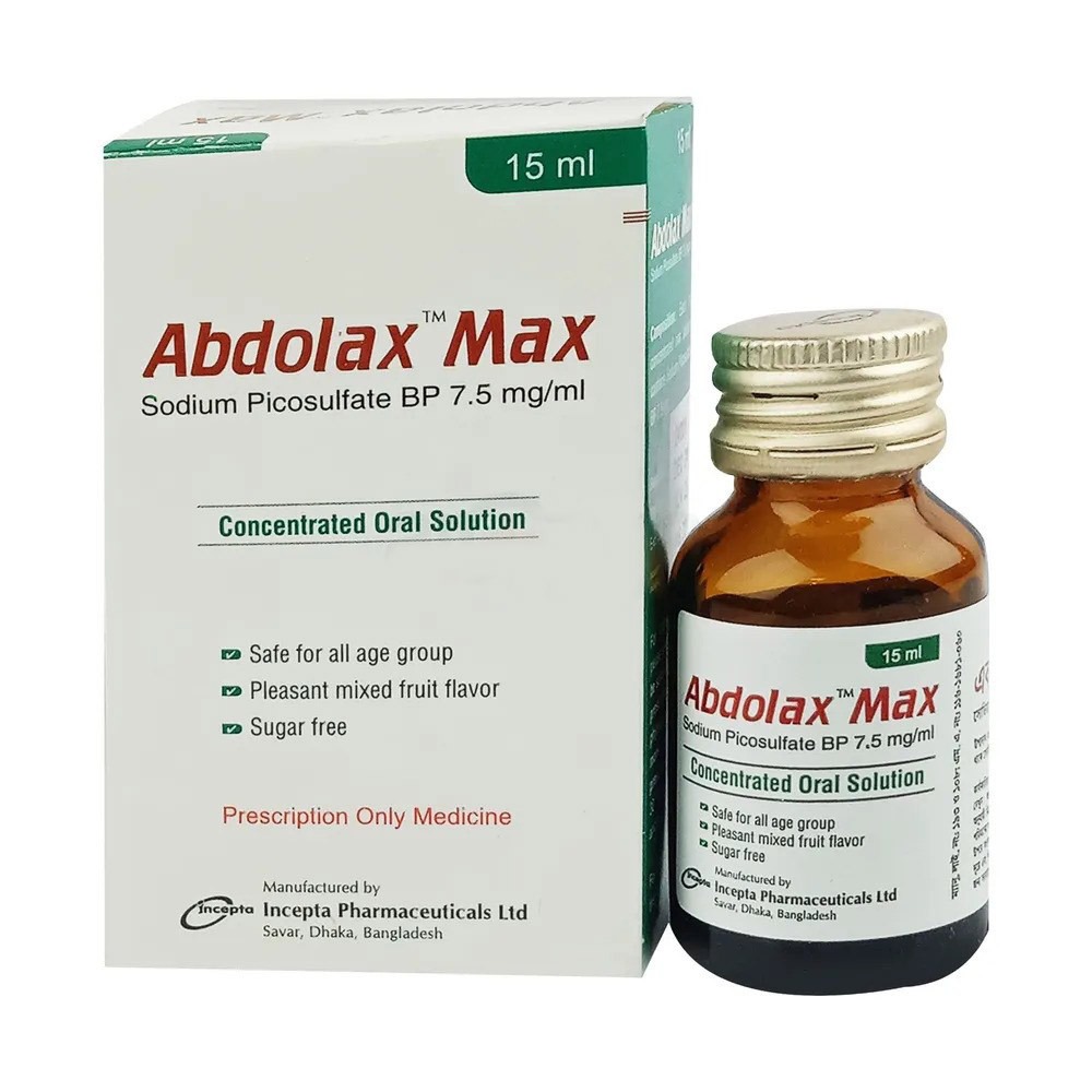 Abdolax Max (Oral Solution 7.5 mg/ml 15 ml bottle)