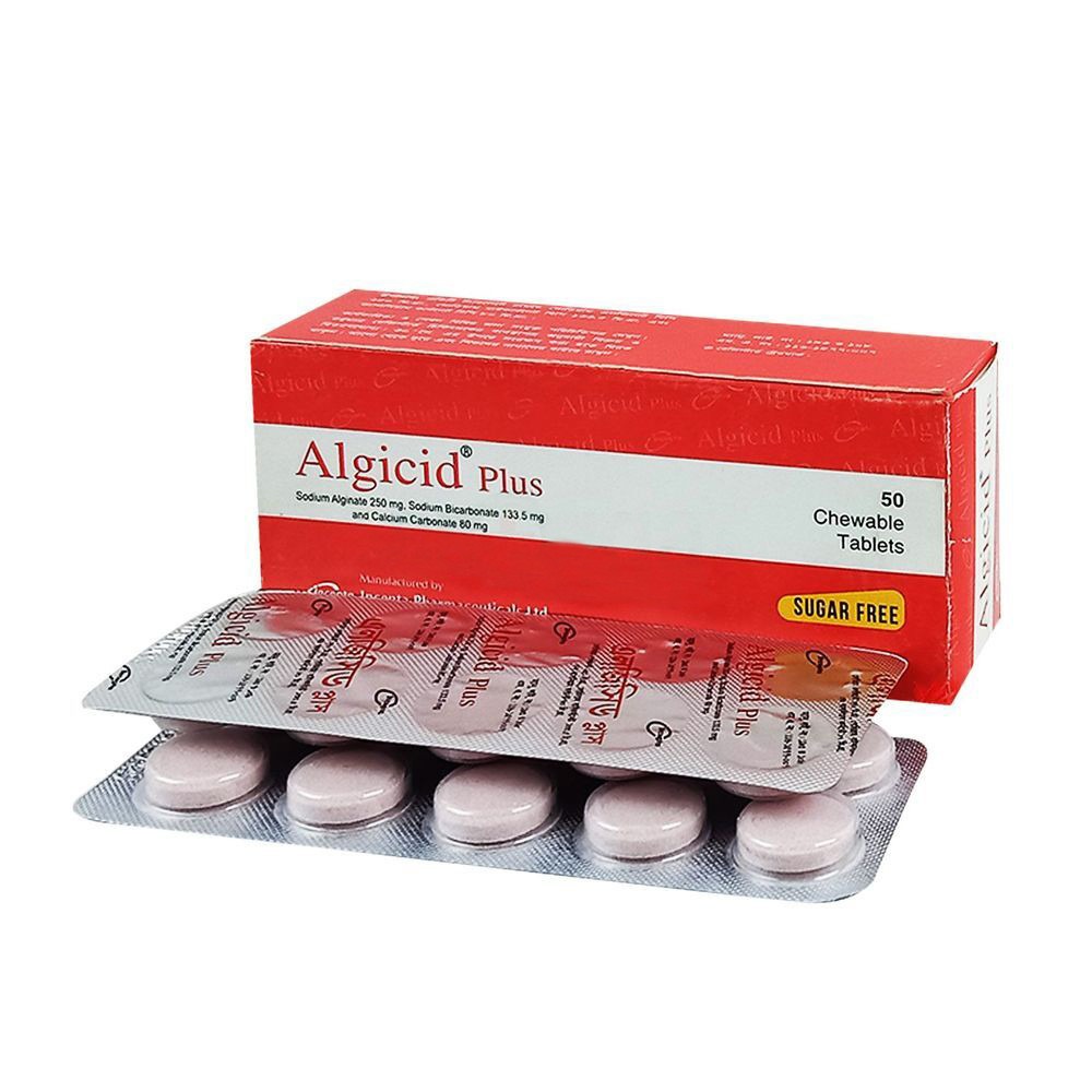 Algicid Plus (Chewable Tablet 250 mg+133.5 mg+80 mg)