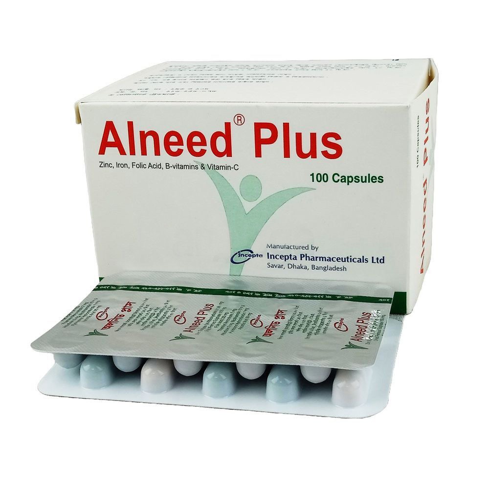 Alneed Plus (Capsule Iron + Folic Acid + Vitamin B Complex + Vitamine C + Zinc Sulfate)