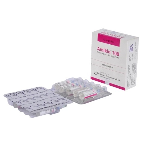 Amikin (IM/IV Injection 100 mg/2 ml 2 ml ampoule)