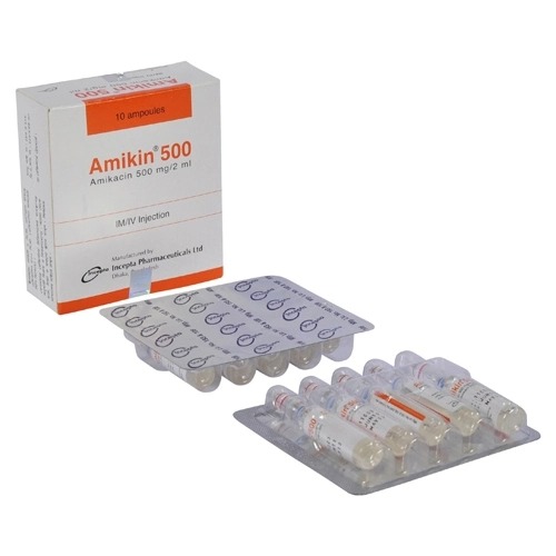 Amikin (IM/IV Injection 500 mg/2 ml 2 ml ampoule)