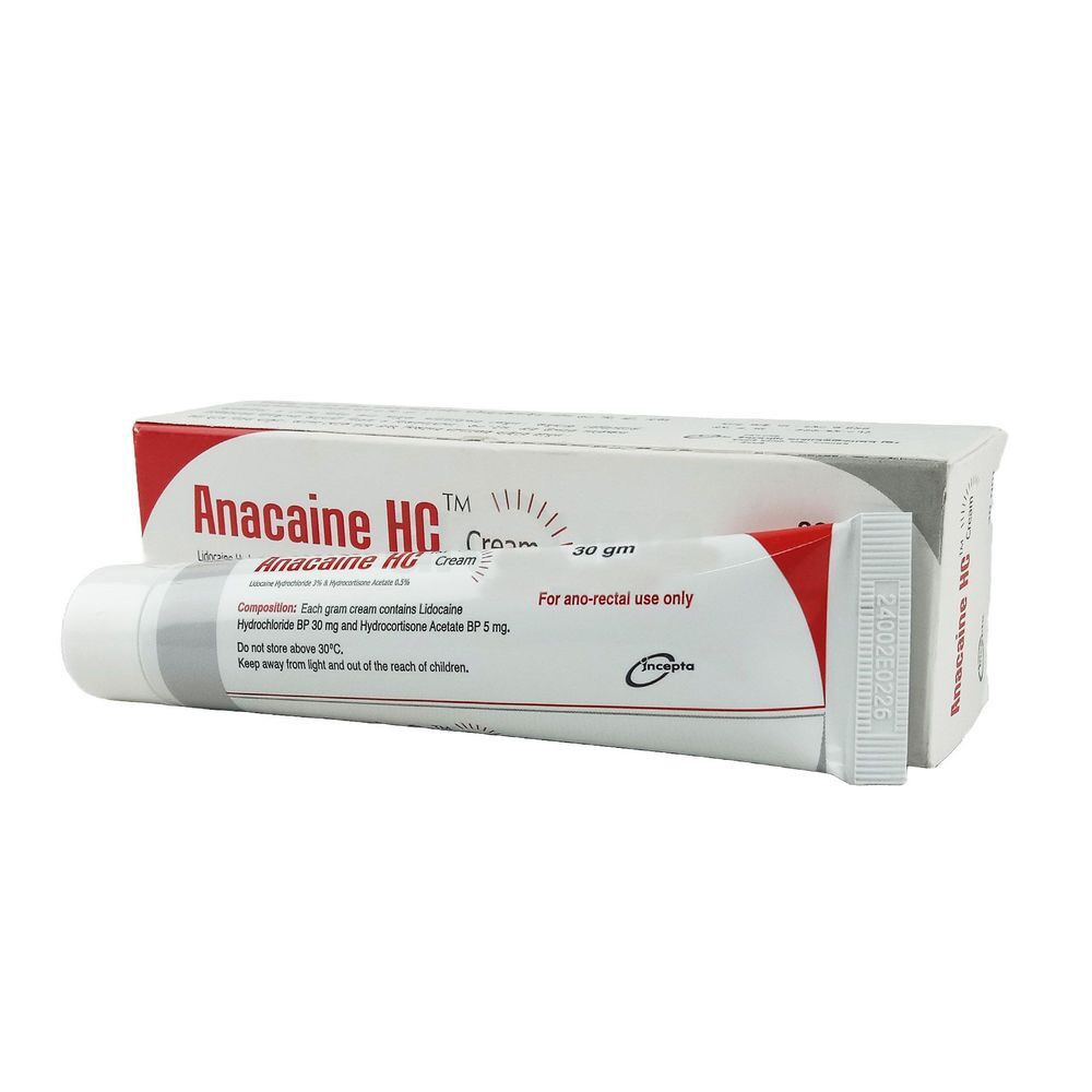 Anacaine HC (Cream 0.5% + 3% 30 gm tube)