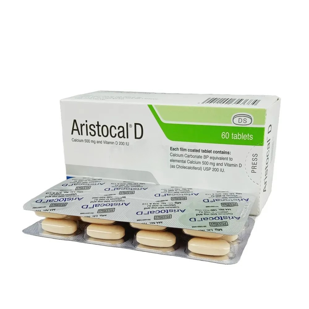 Aristocal D (Tablet500 mg+200 IU)
