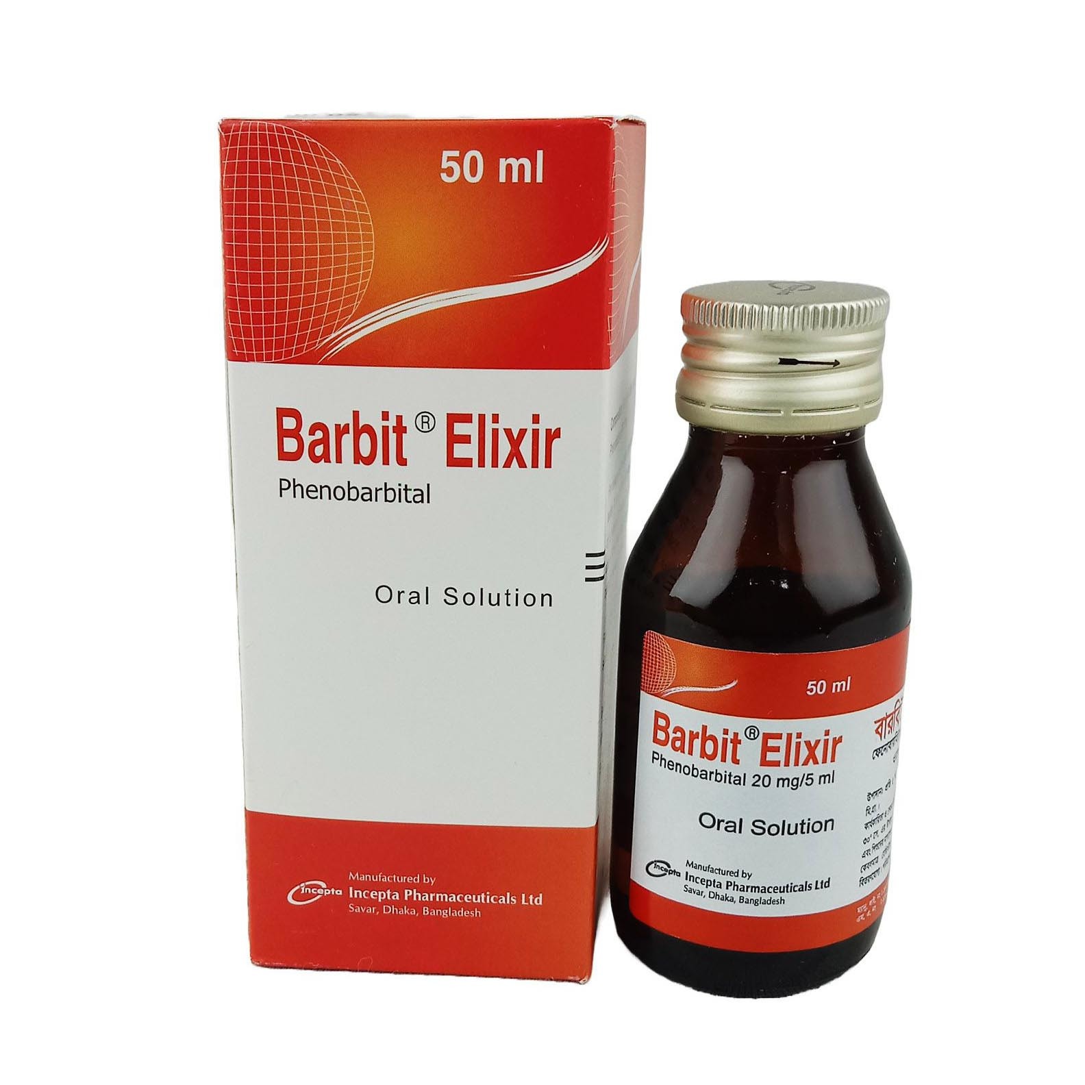 Barbit Elixir (Oral Solution 20 mg/5 ml 50 ml bottle)