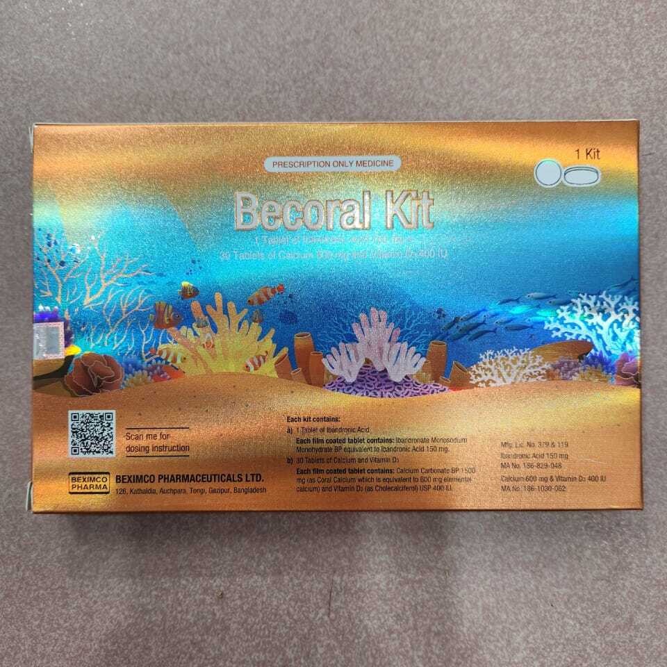 Becoral Kit (Tablet 150 mg+600 mg+400 IU)