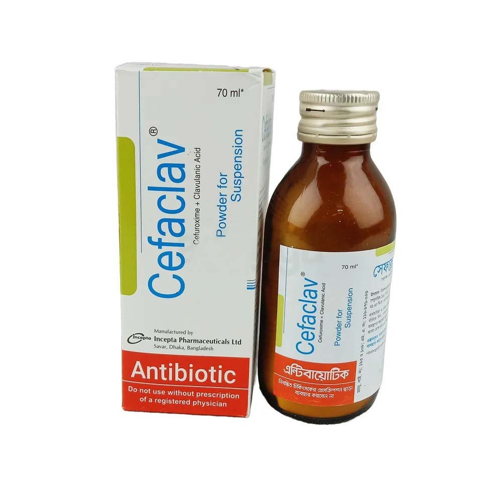 Cefaclav (Powder for Suspension (125 mg+31.25 mg)/5 ml 70 ml bottle)