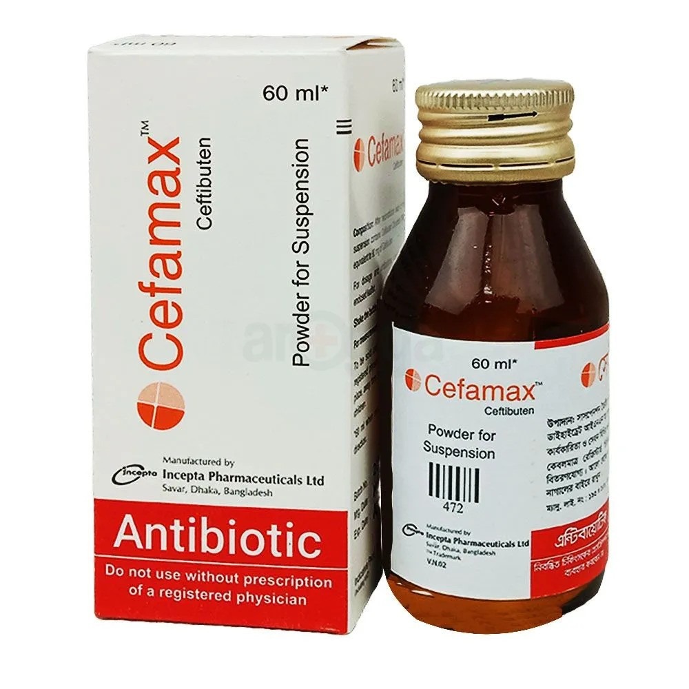 Cefamax (Powder for Suspension 90 mg/5 ml 60 ml bottle)