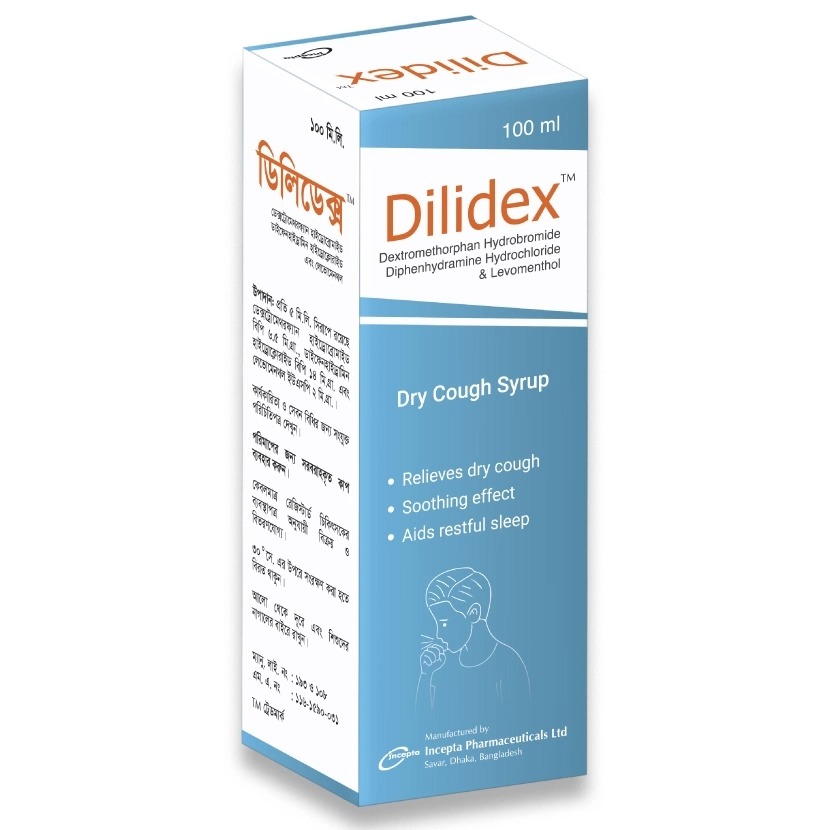 Dilidex (Syrup  (14 mg+6.5 mg+2 mg)/5ml  100 ml bottle)