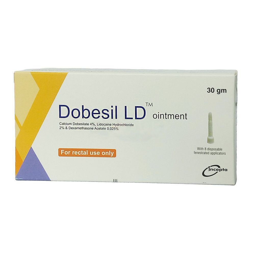 Dobesil LD (Rectal Ointment 4%+2%+0.025% 30 gm tube)