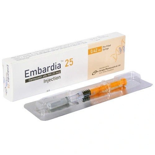 Embardia (IV/SC Injection 25 mcg/0.42 ml 25 mcg pre-filled syringe)