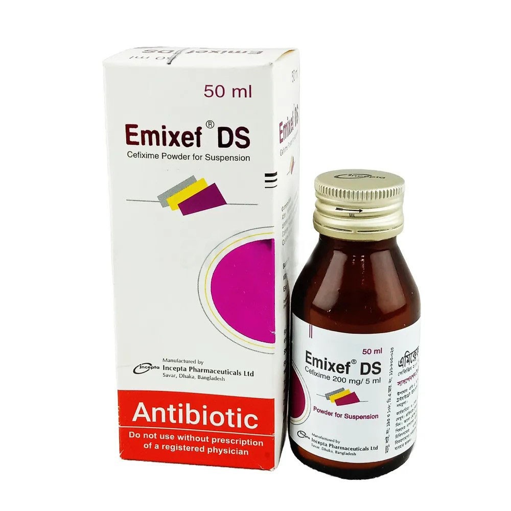 Emixef DS (Powder for Suspension 200 mg/5 ml 50 ml bottle)