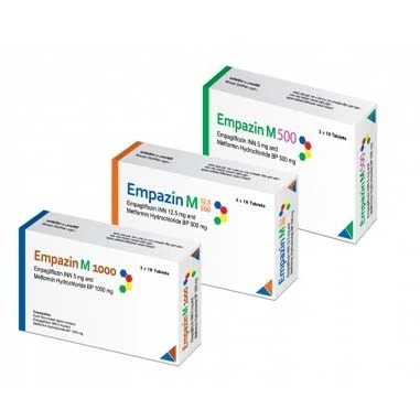 Empazin M (Tablet 5 mg+1000 mg)