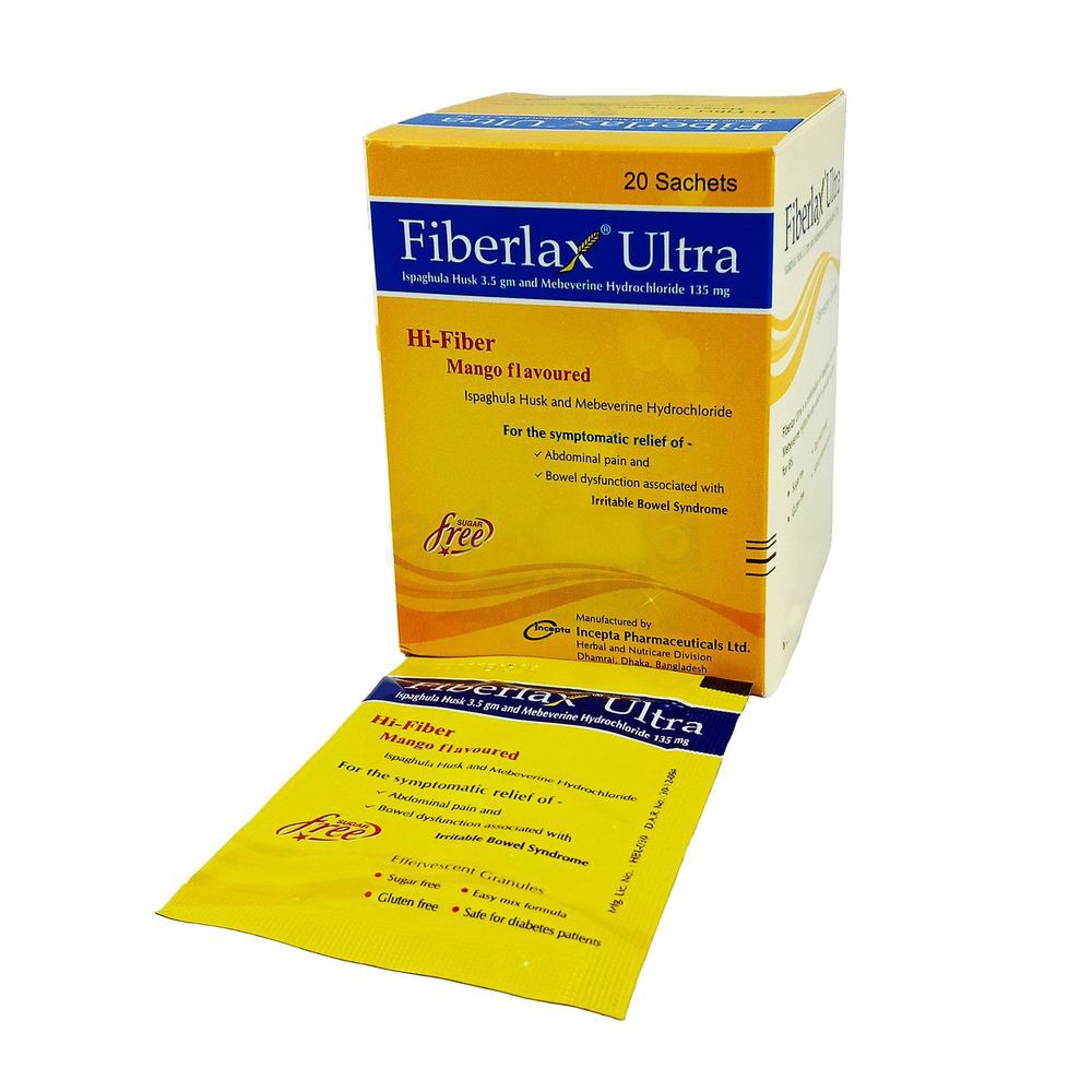 Fiberlax Ultra (Effervescent Granules (3.5 gm+135 mg)/sachet 3.5 gm sachet)