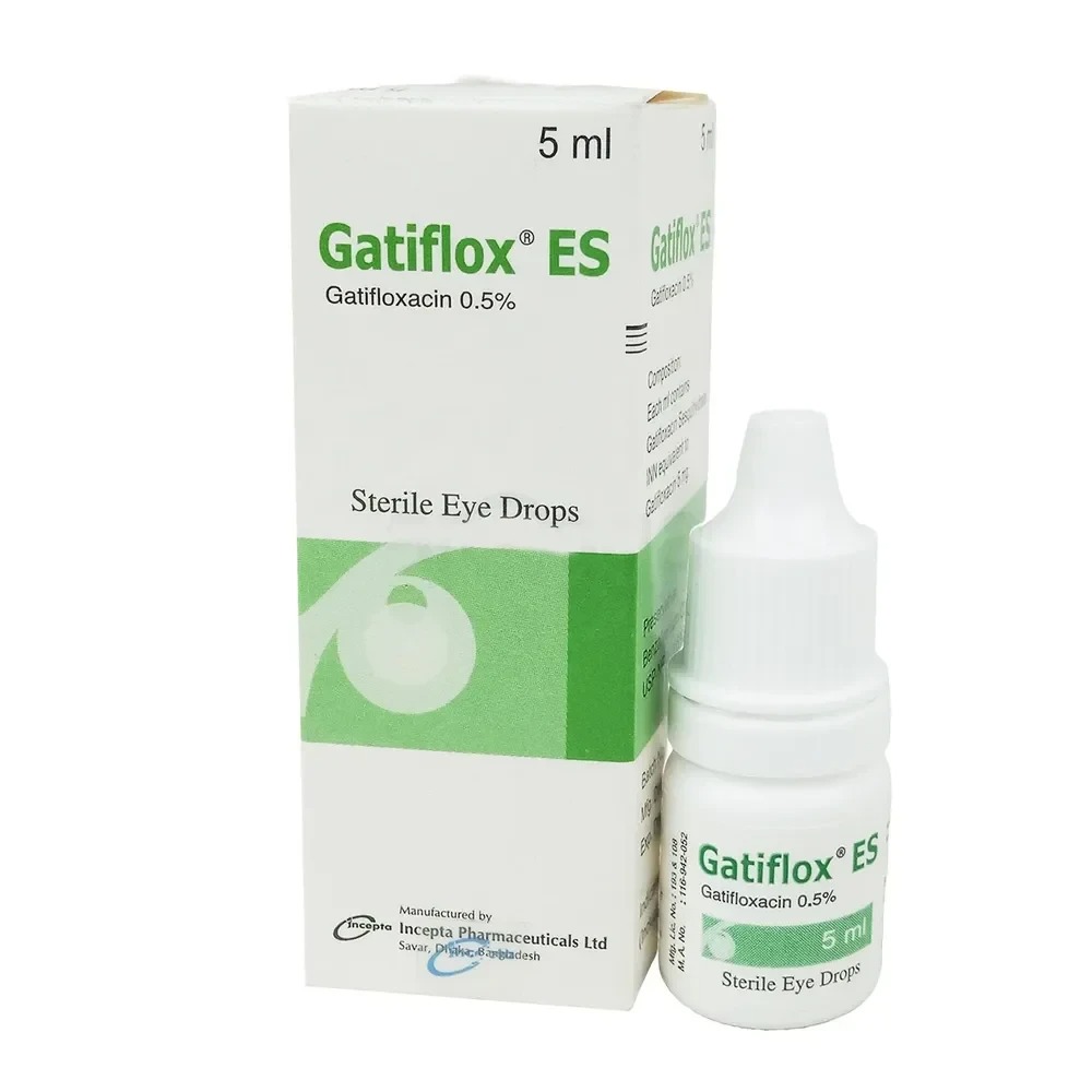 Gatiflox ES (Ophthalmic Solution  0.5% 5 ml drop)