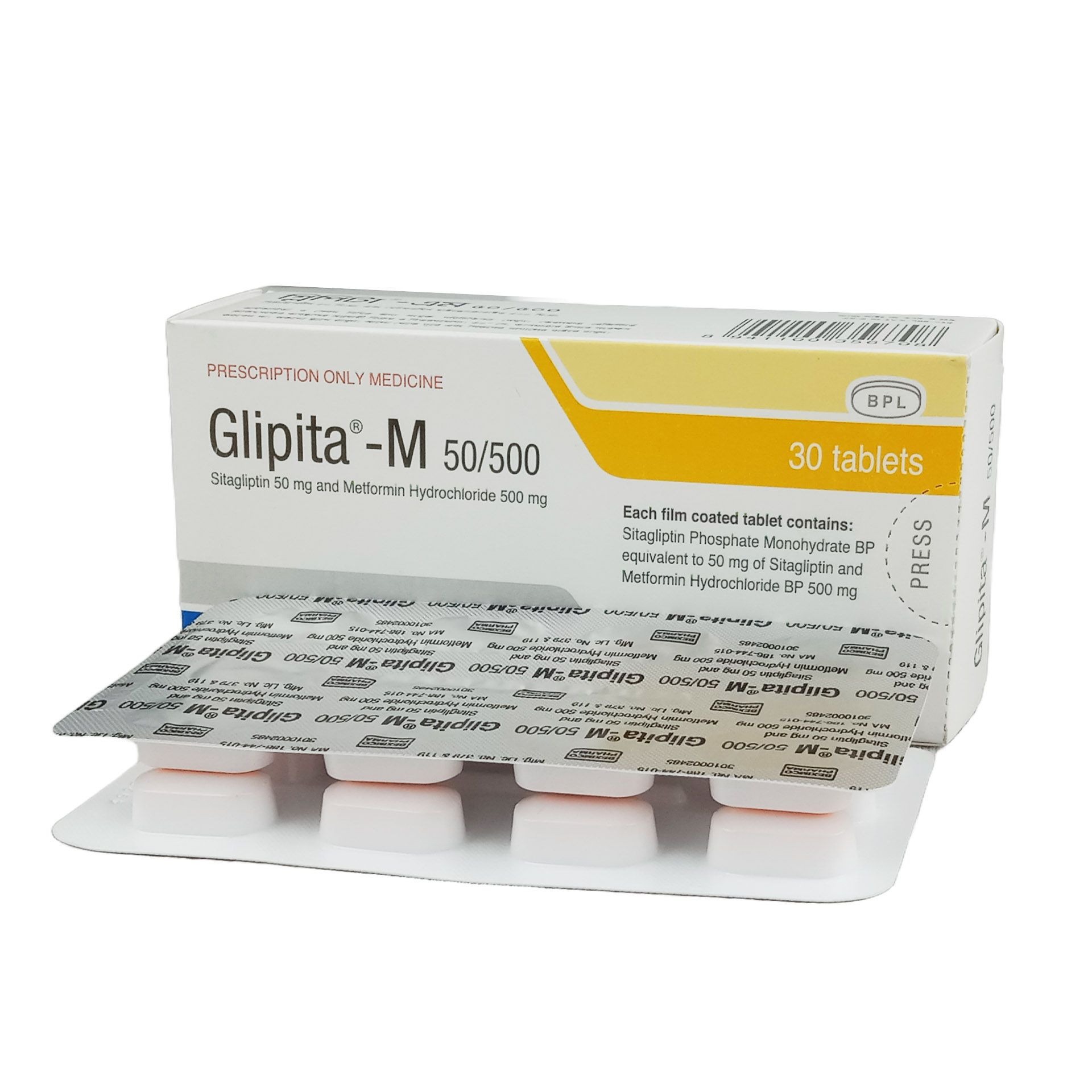 Glipita-M (Tablet 50 mg+500 mg)
