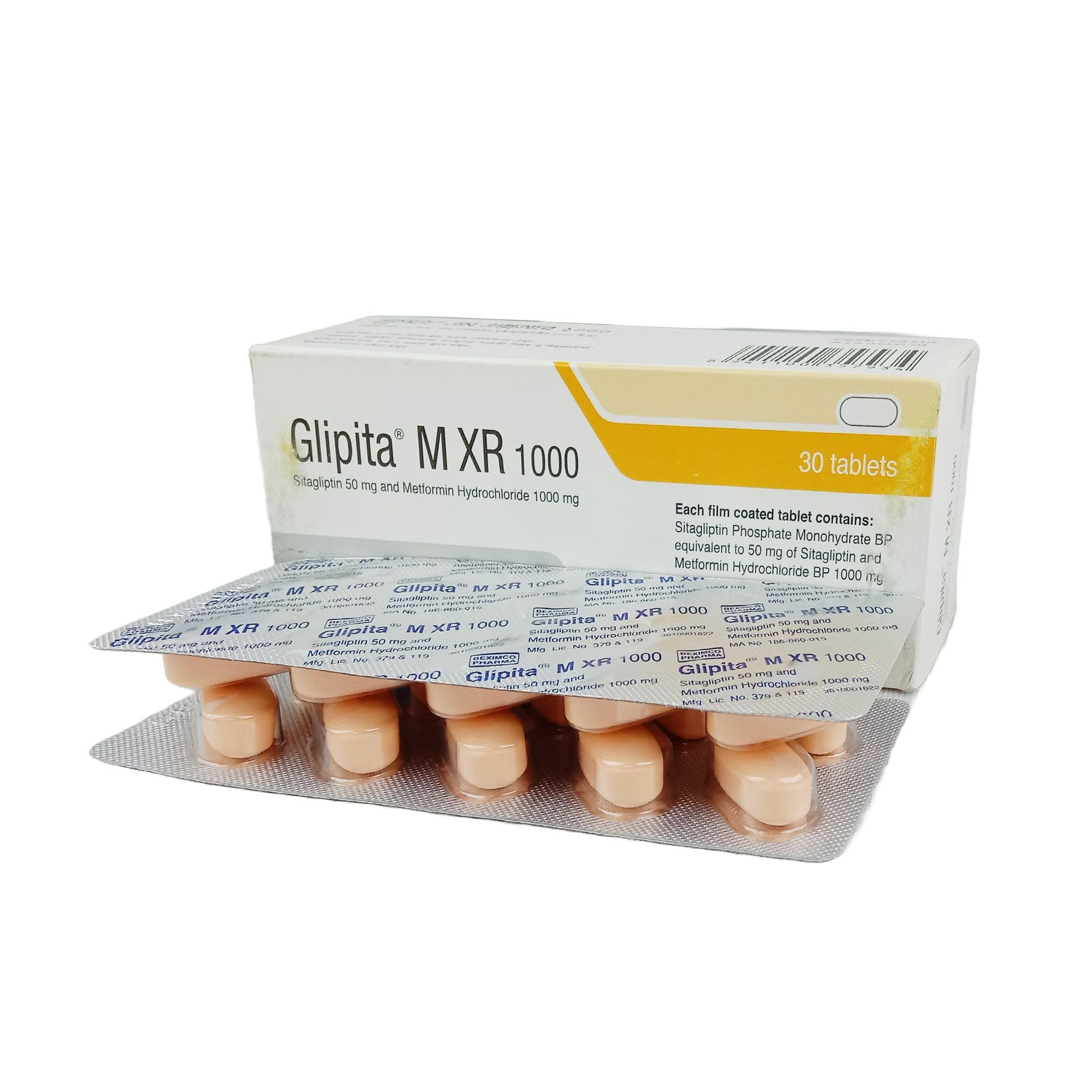 Glipita M XR (Tablet 50 mg+1000 mg)