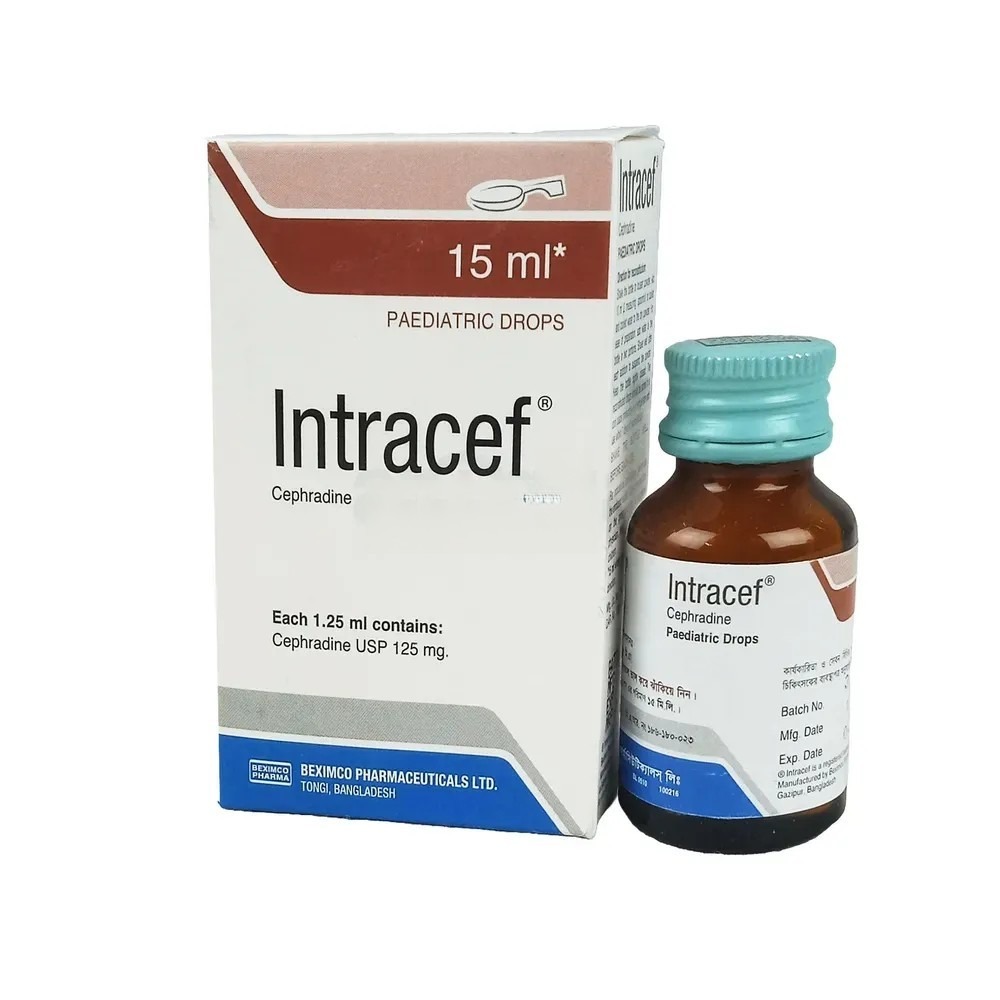 Intracef (Pediatric Drops 125 mg/1.25 ml  15 ml bottle)