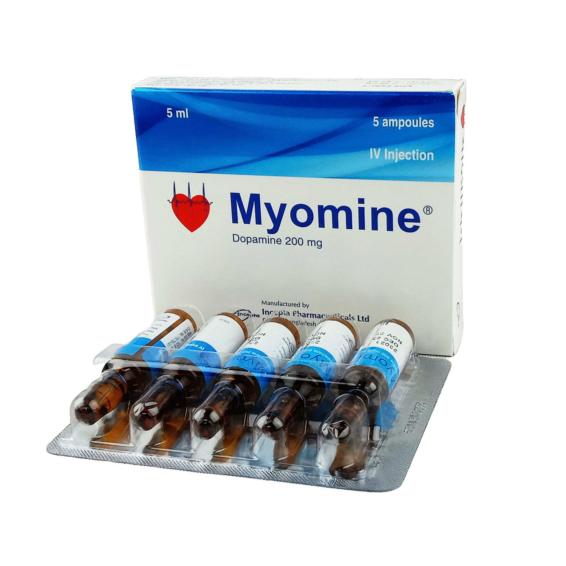 Myomine (IV Injection 200 mg/5 ml 5 ml ampoule)