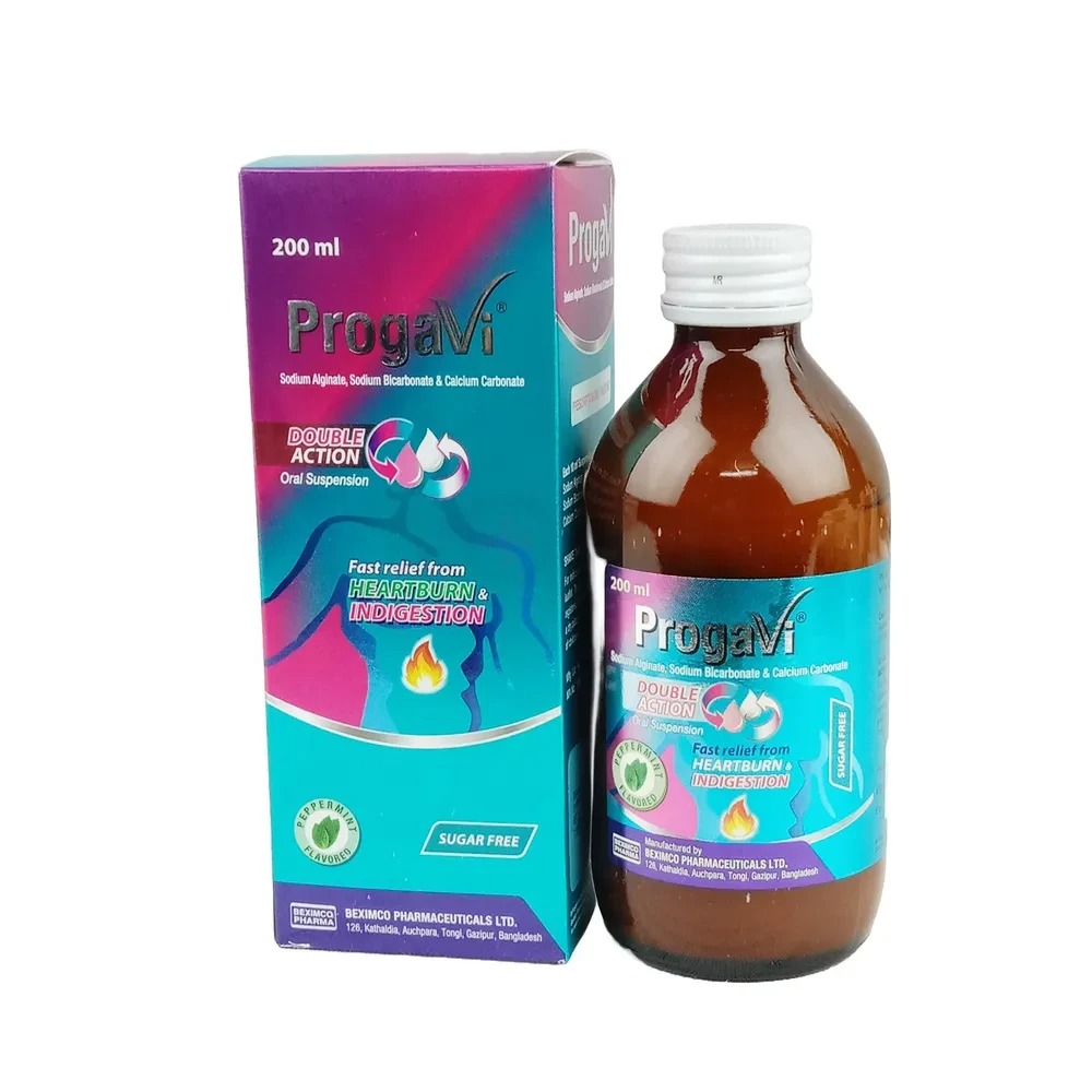 Progavi (Oral Suspension (500 mg+213 mg+325 mg)/10 ml 200 ml bottle)