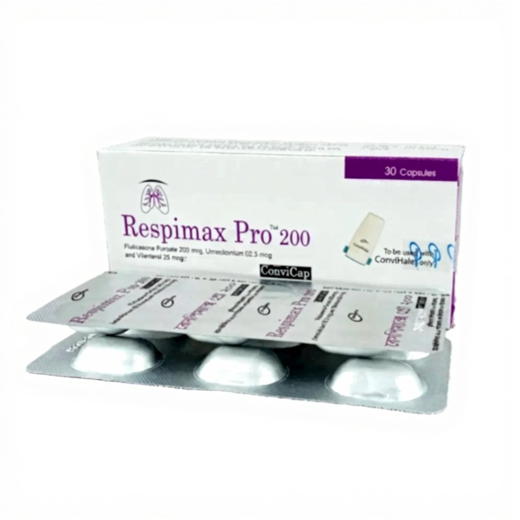 Respimax Pro (Dry Powder 25 mcg+200 mcg+62.5 mcg)