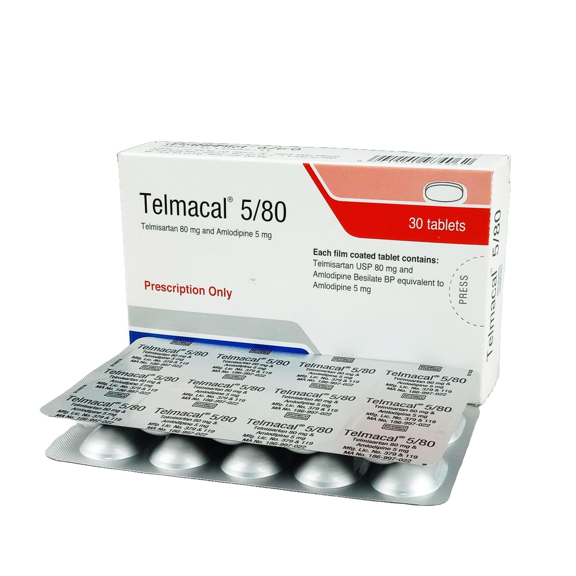 Telmacal (Tablet 5 mg+80 mg)