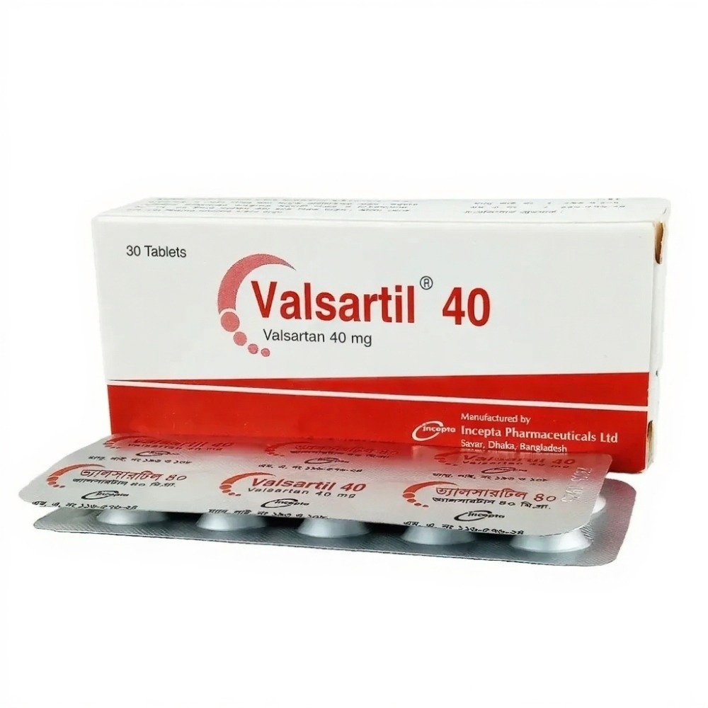 Valsartil 40 mg tablet
