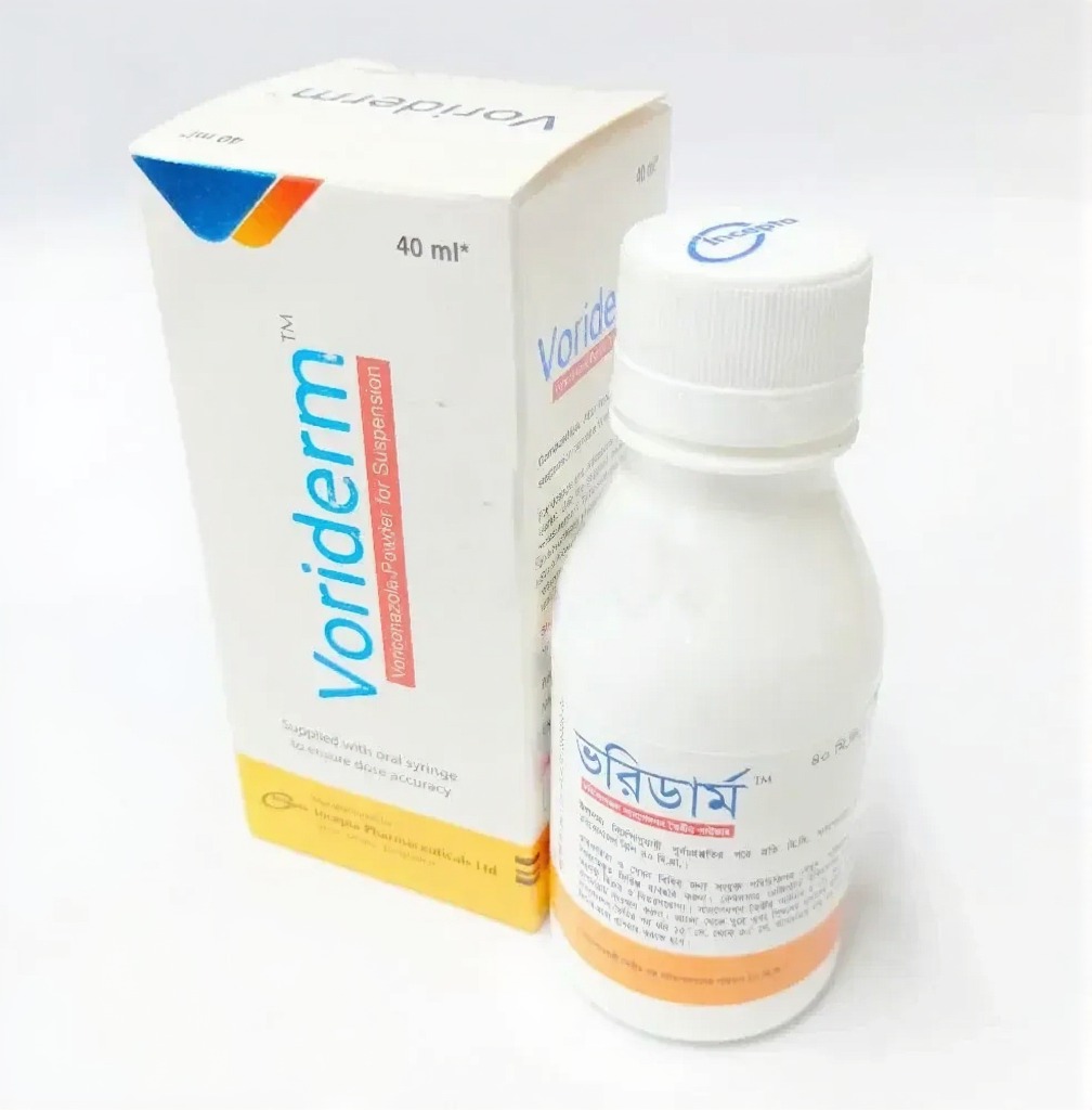 Voriderm syrup 200 mg/5 ml 40 ml bottle