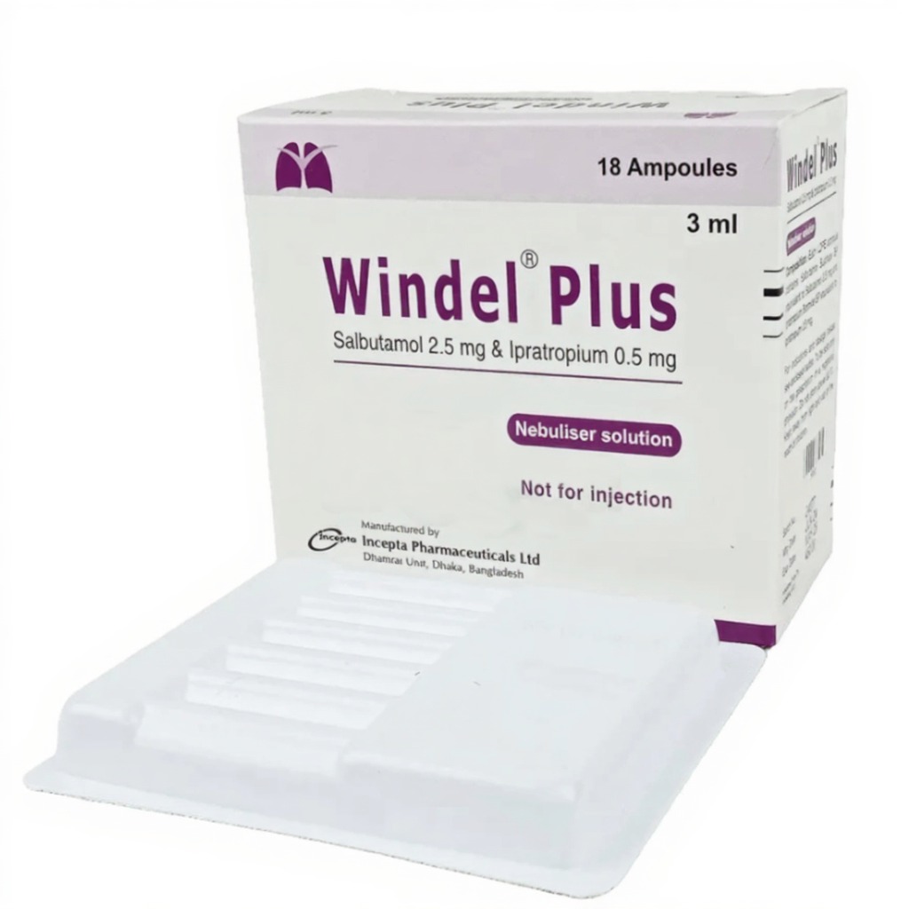 Windel Plus (Nebuliser Solution (2.5 mg+500 mcg)/3 ml 3 ml ampoule)